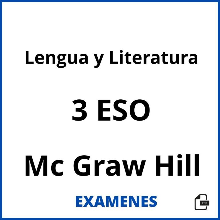 Examenes Lengua Y Literatura 1 ESO Mc Graw Hill PDF 2024