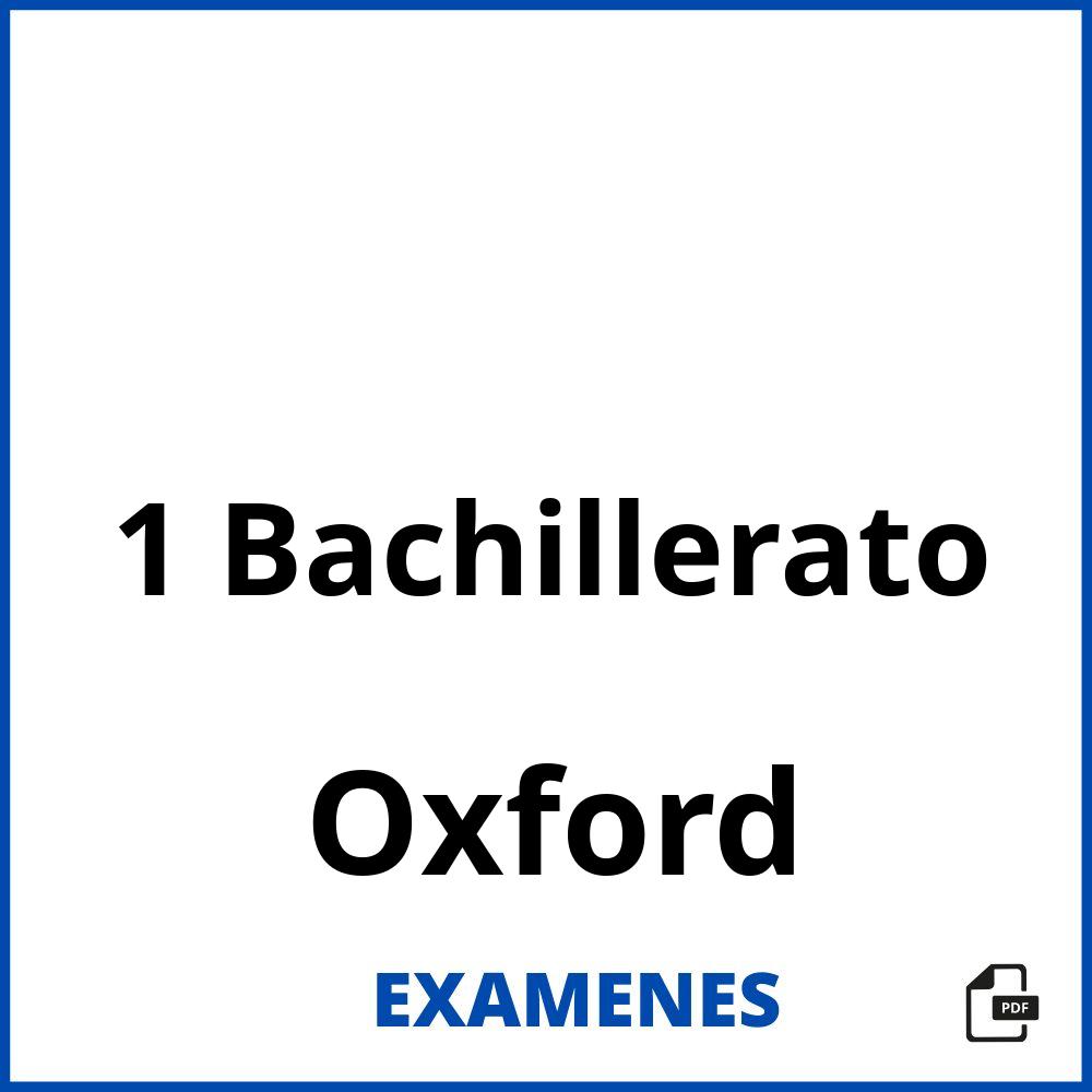1 Bachillerato Oxford