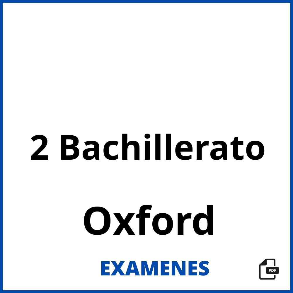 2 Bachillerato Oxford