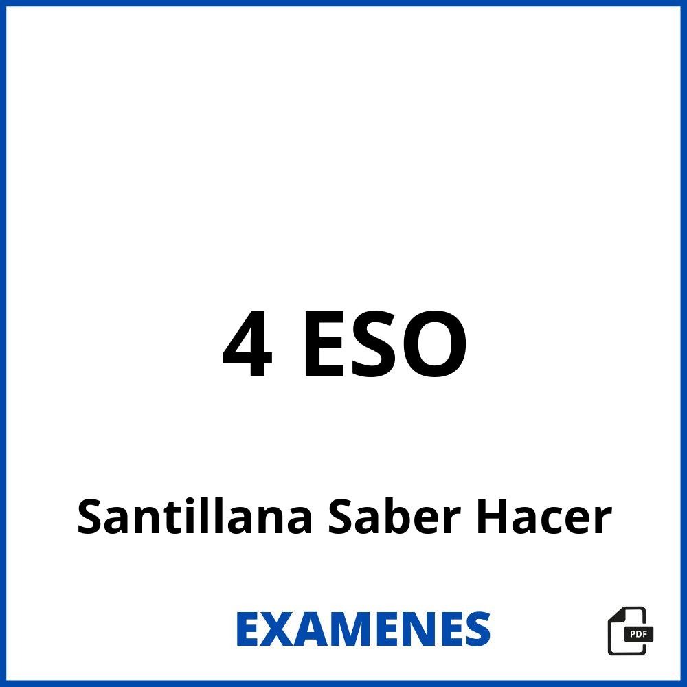 4 ESO Santillana Saber Hacer