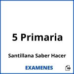 Examenes 5 Primaria Santillana Saber Hacer PDF