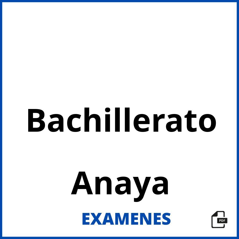 Bachillerato Anaya