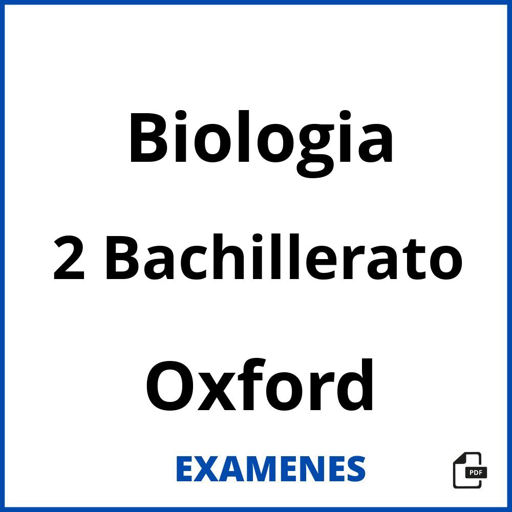 Biologia 2 Bachillerato Oxford