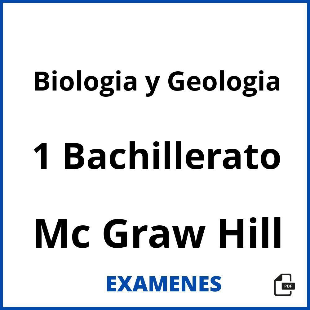 Biologia y Geologia 1 Bachillerato Mc Graw Hill