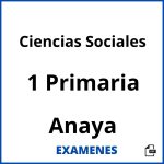 Examenes Ciencias Sociales 1 Primaria Anaya PDF