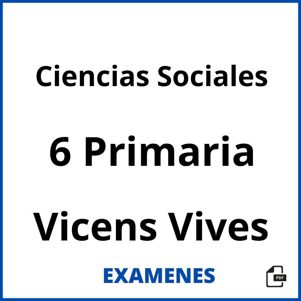 Ciencias Sociales 6 Primaria Vicens Vives