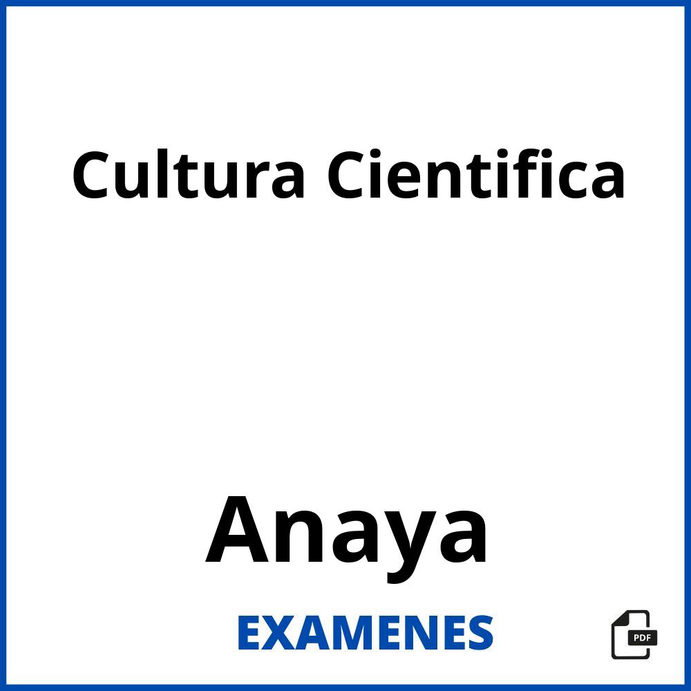 Cultura Cientifica Anaya