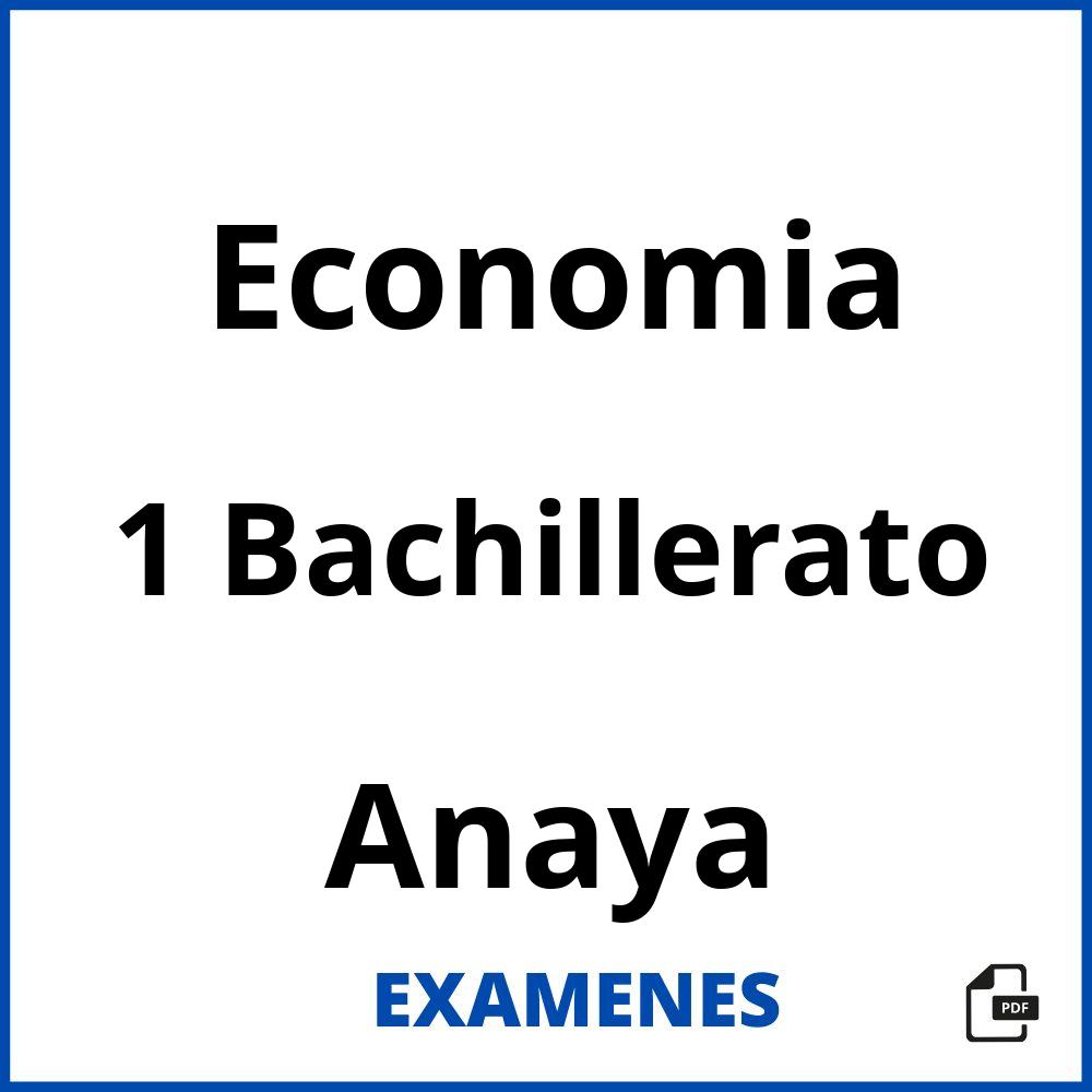 Economia 1 Bachillerato Anaya