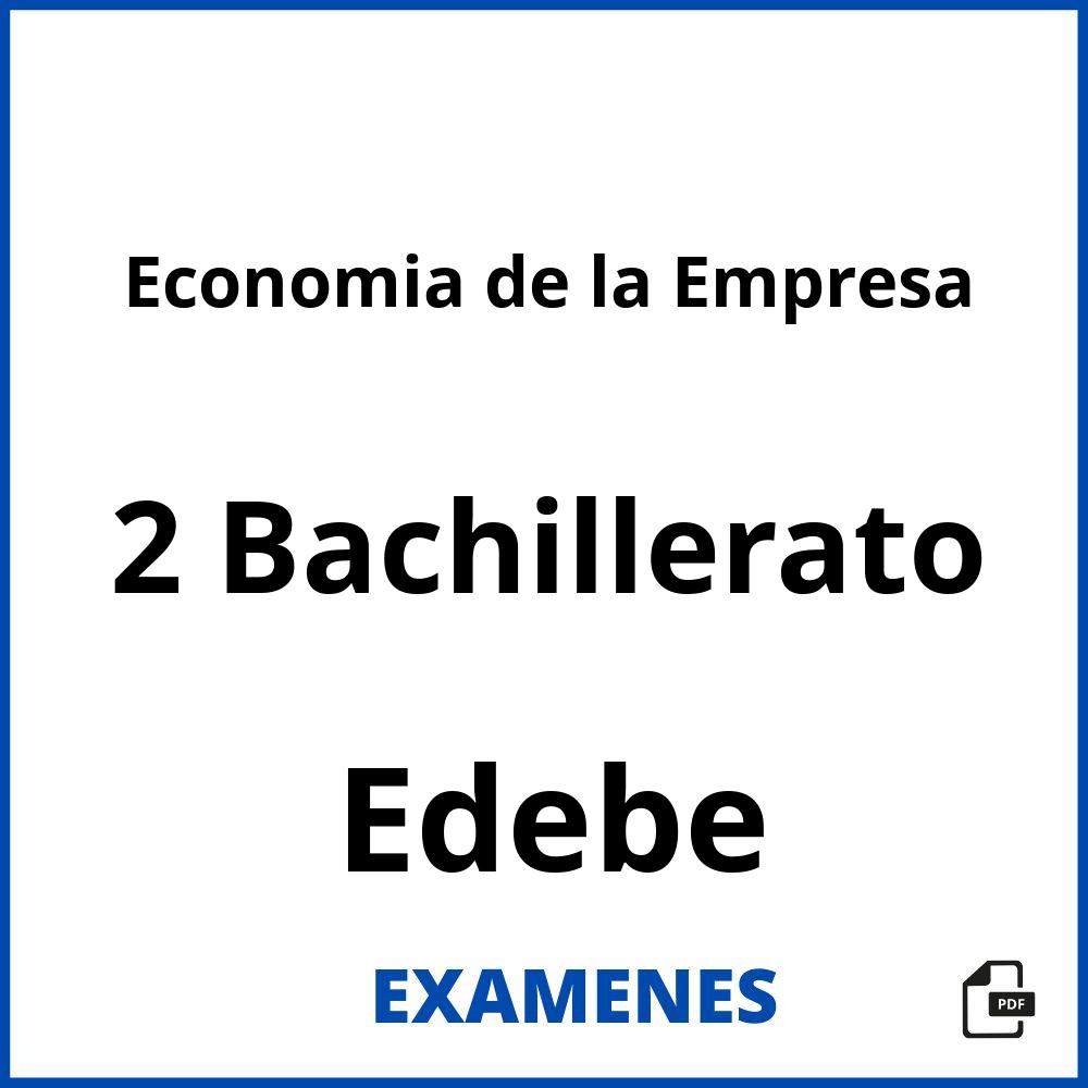 Economia de la Empresa 2 Bachillerato Edebe