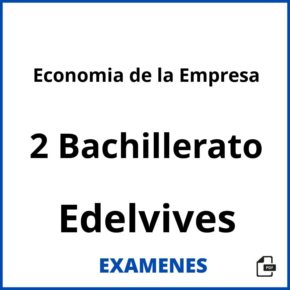 Economia de la Empresa 2 Bachillerato Edelvives