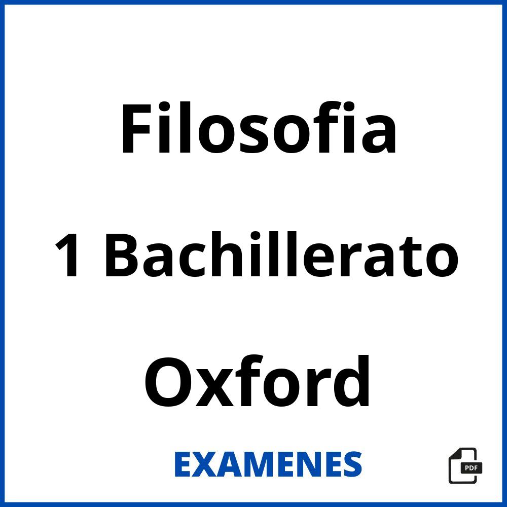Filosofia 1 Bachillerato Oxford
