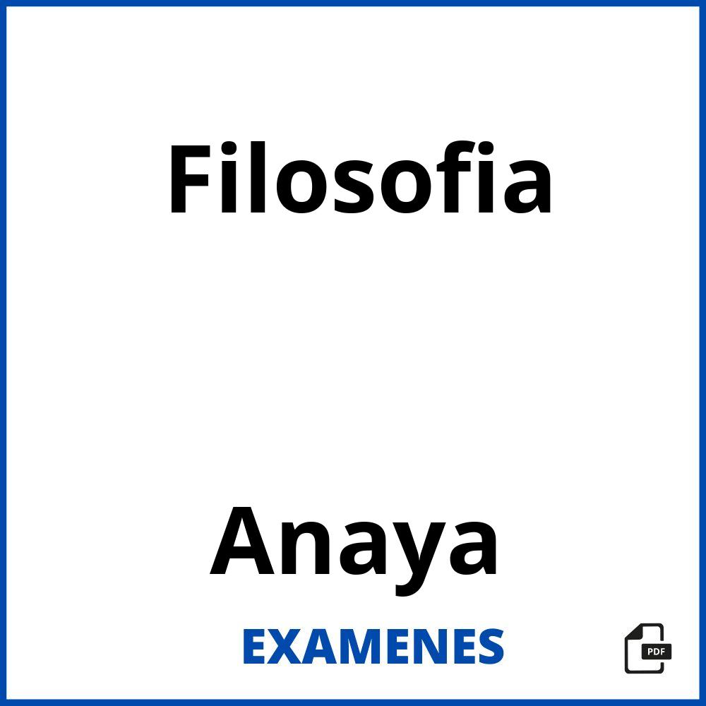 Filosofia Anaya