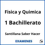 Examenes Fisica y Quimica 1 Bachillerato Santillana Saber Hacer PDF