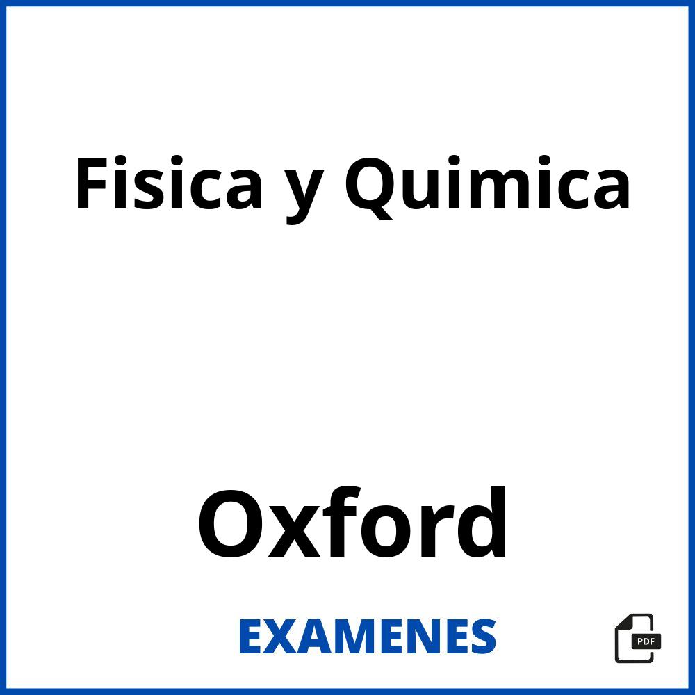 Fisica y Quimica Oxford