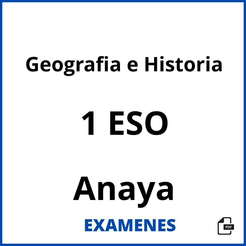 Geografia e Historia 1 ESO Anaya