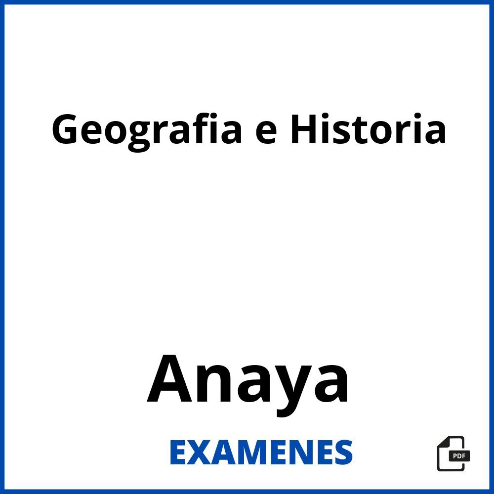 Geografia e Historia Anaya