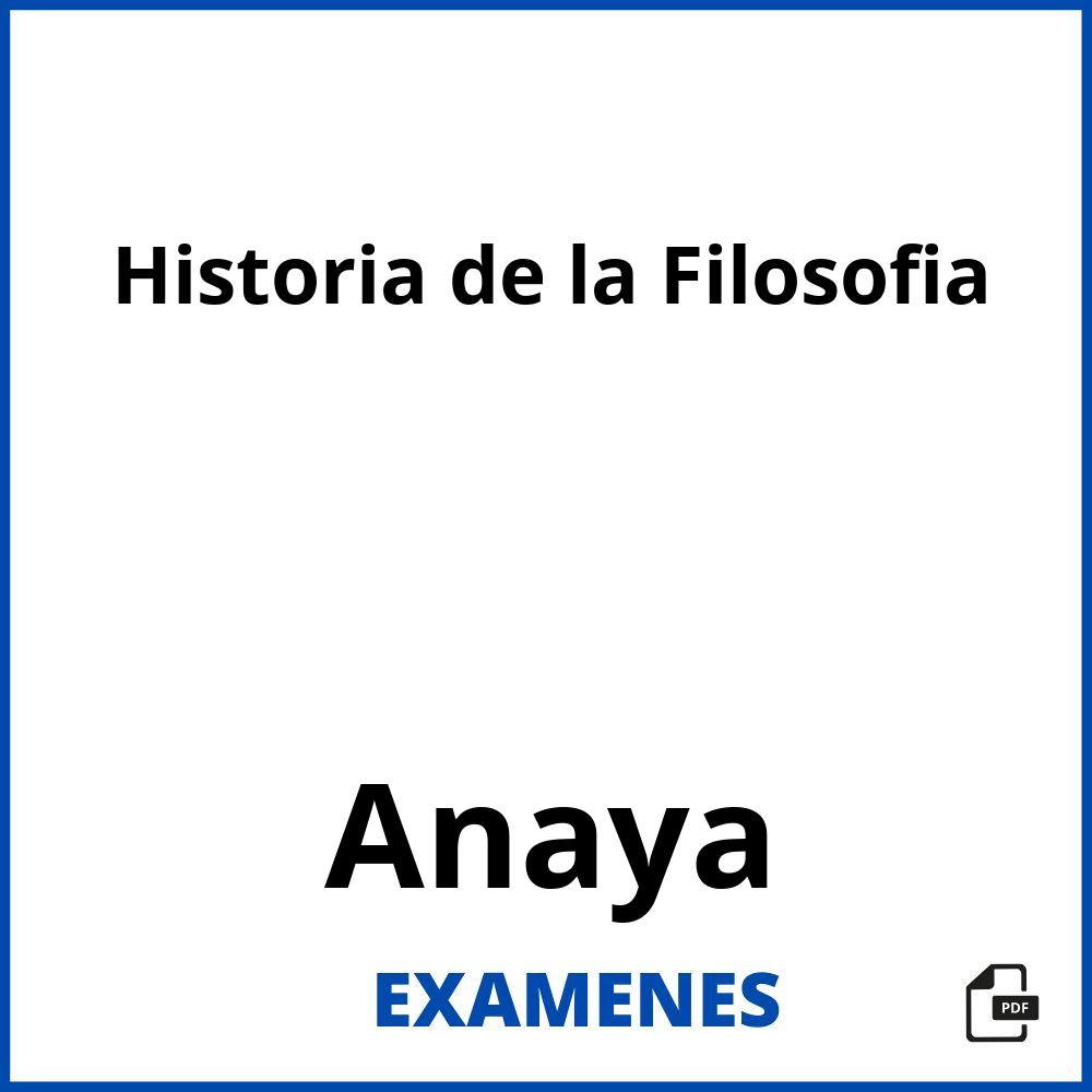 Historia de la Filosofia Anaya