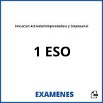 Examenes Iniciacion Actividad Emprendedora y Empresarial 1 ESO PDF