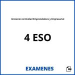 Examenes Iniciacion Actividad Emprendedora y Empresarial 4 ESO PDF
