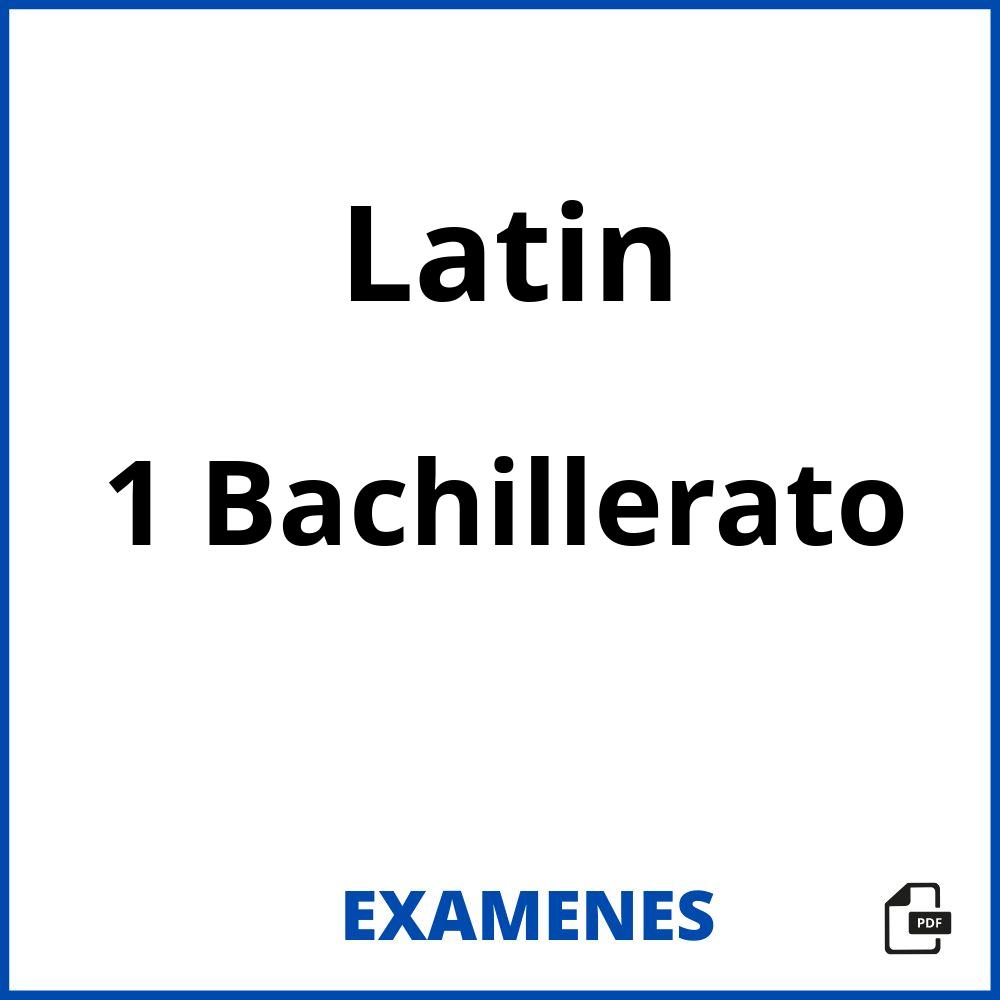 Latin 1 Bachillerato