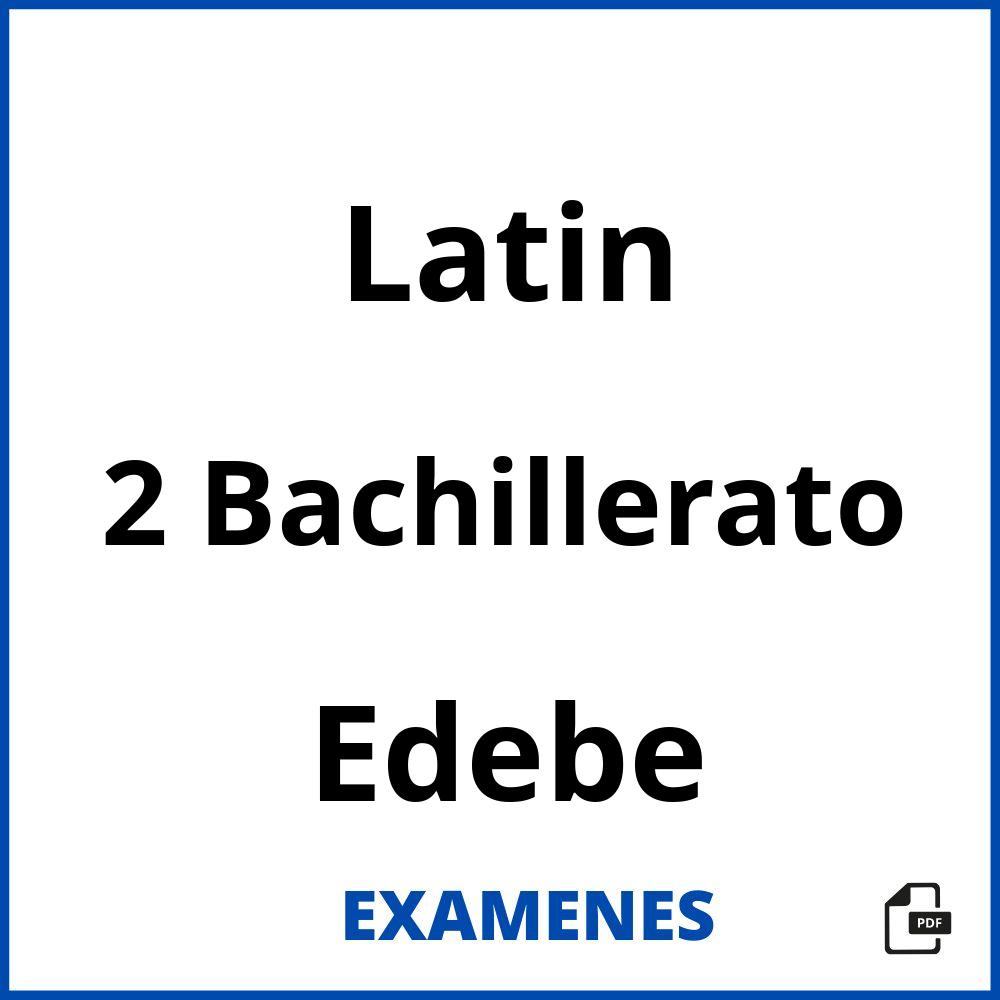 Latin 2 Bachillerato Edebe