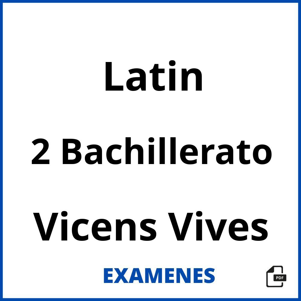 Latin 2 Bachillerato Vicens Vives