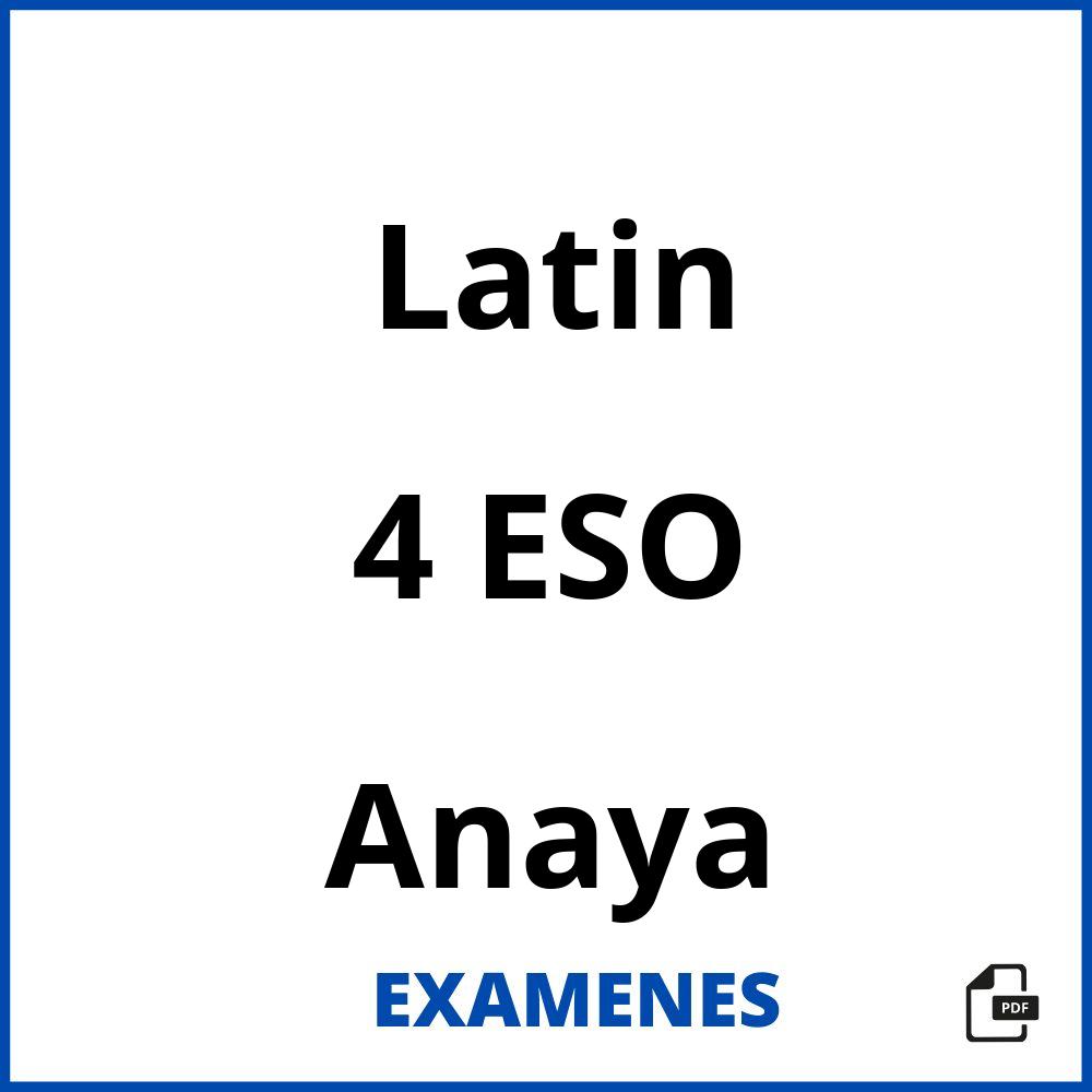 Latin 4 ESO Anaya