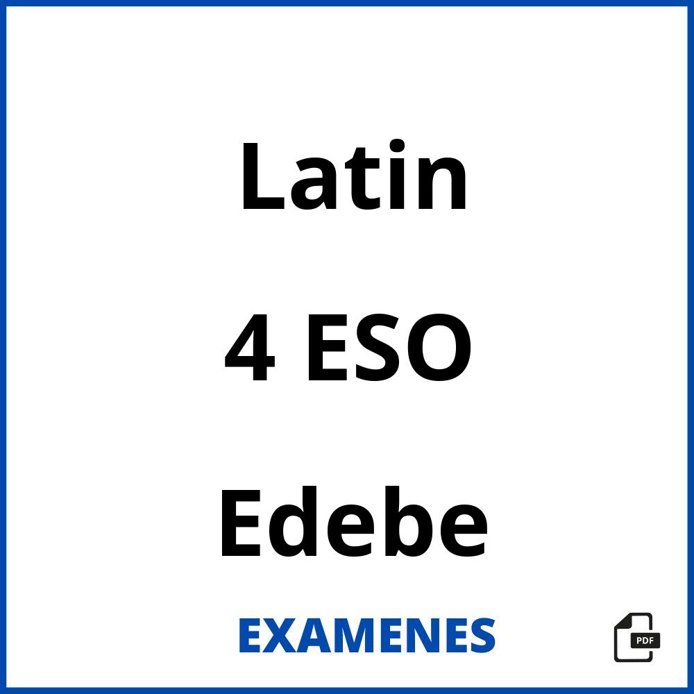 Latin 4 ESO Edebe