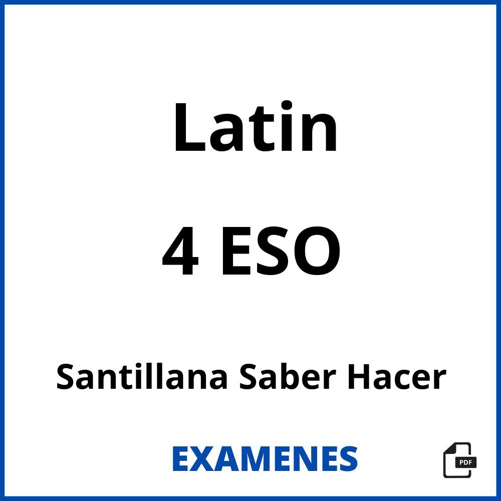 Latin 4 ESO Santillana Saber Hacer