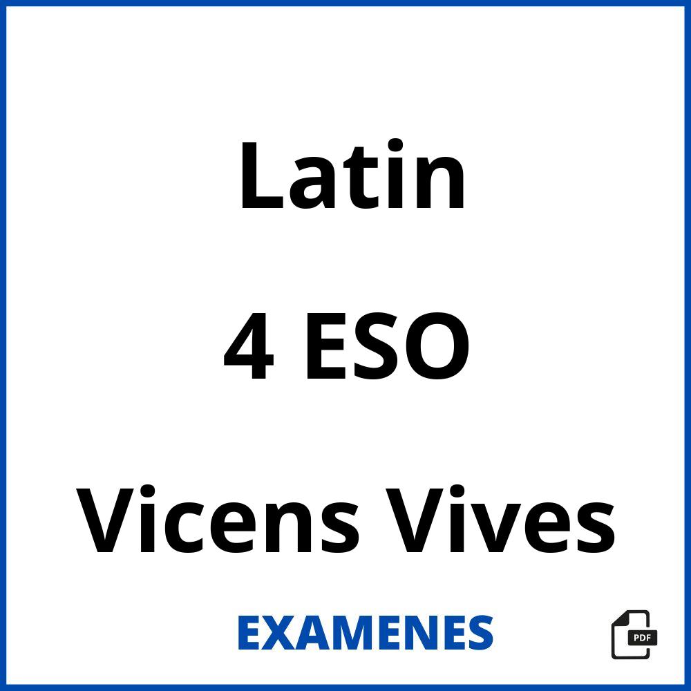 Latin 4 ESO Vicens Vives