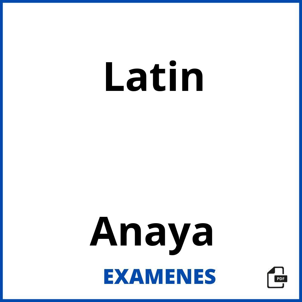 Latin Anaya