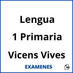 Examenes Lengua 1 Primaria Vicens Vives PDF