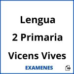 Examenes Lengua 2 Primaria Vicens Vives PDF