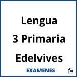 Examenes Lengua 3 Primaria Edelvives PDF