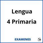Examenes Lengua 4 Primaria PDF