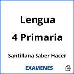 Examenes Lengua 4 Primaria Santillana Saber Hacer PDF