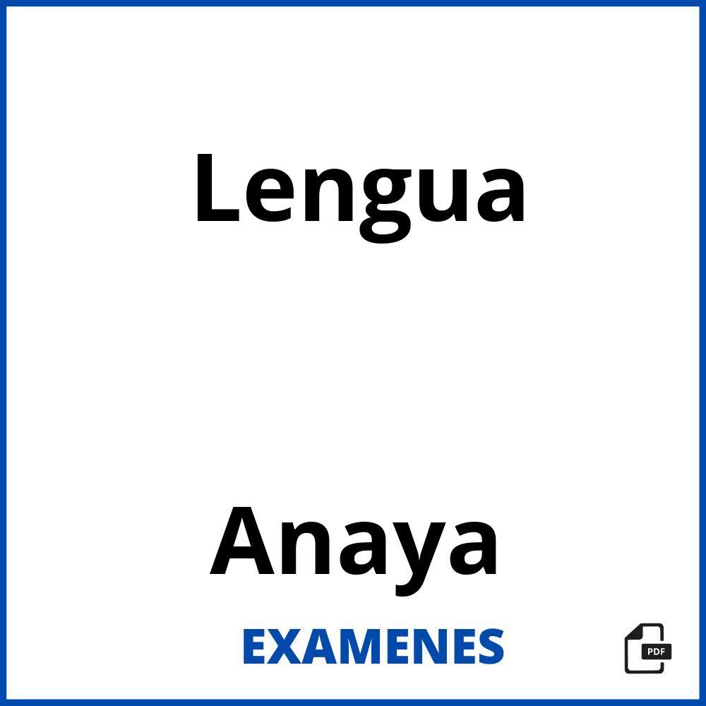 Lengua Anaya