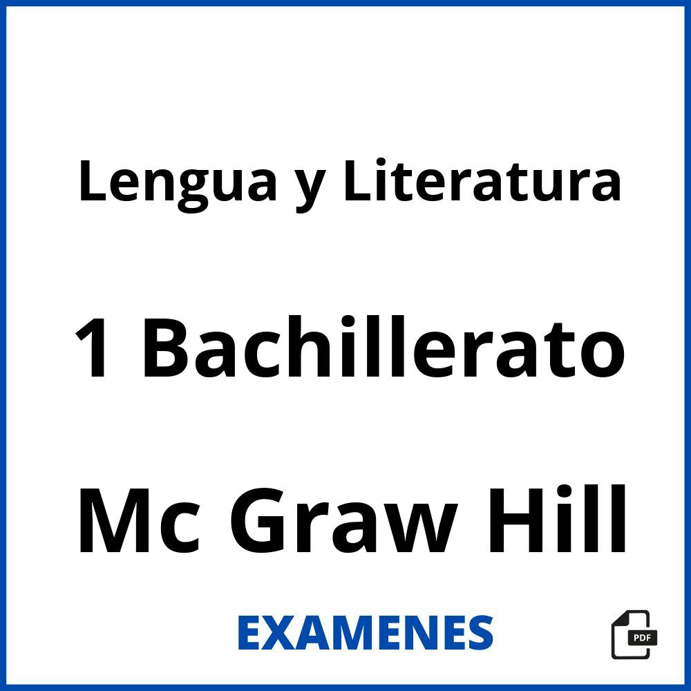 Lengua y Literatura 1 Bachillerato Mc Graw Hill