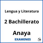 Examenes Lengua y Literatura 2 Bachillerato Anaya PDF