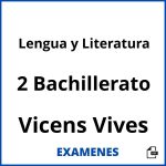 Examenes Lengua y Literatura 2 Bachillerato Vicens Vives PDF