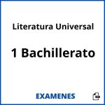 Examenes Literatura Universal 1 Bachillerato PDF