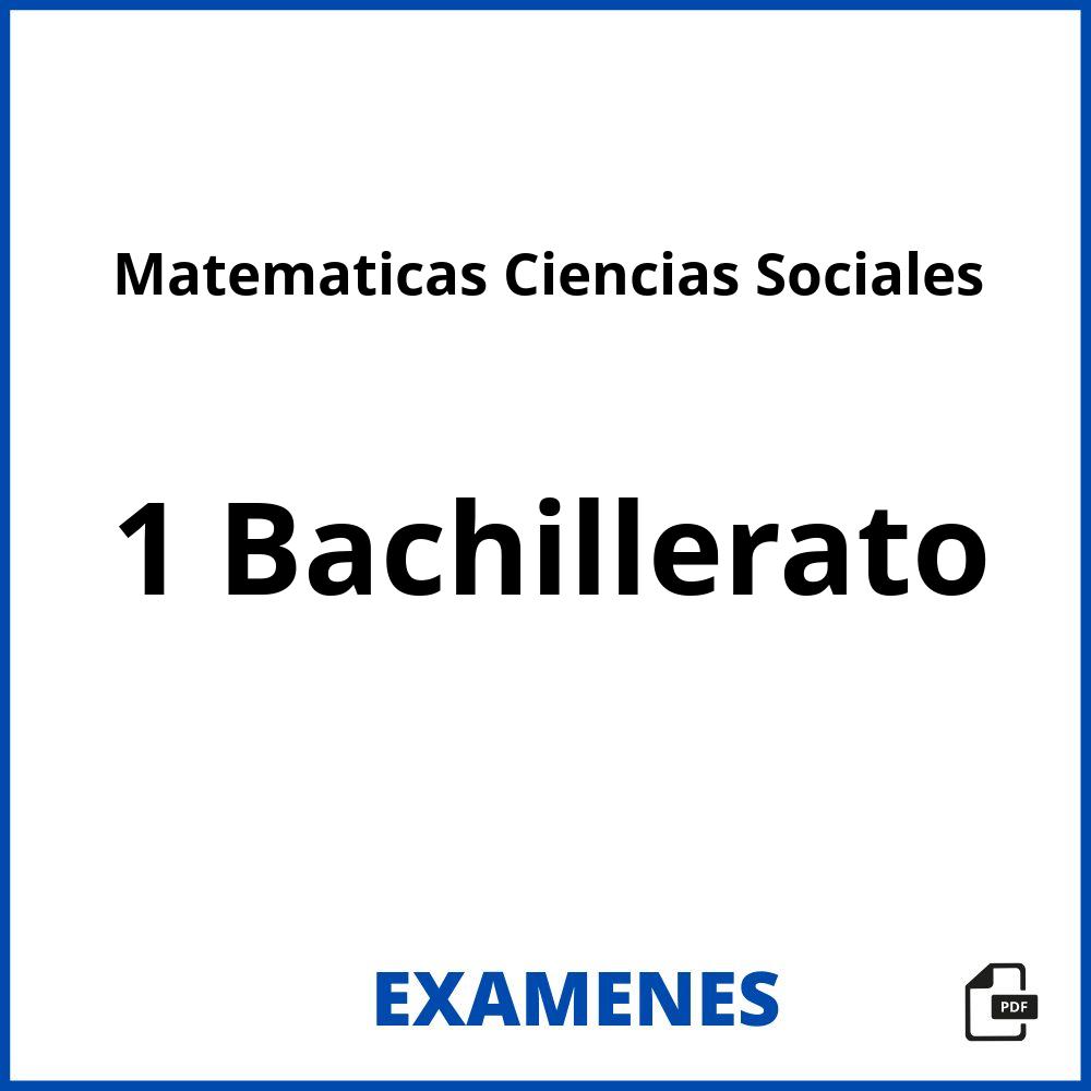 Matematicas Ciencias Sociales 1 Bachillerato