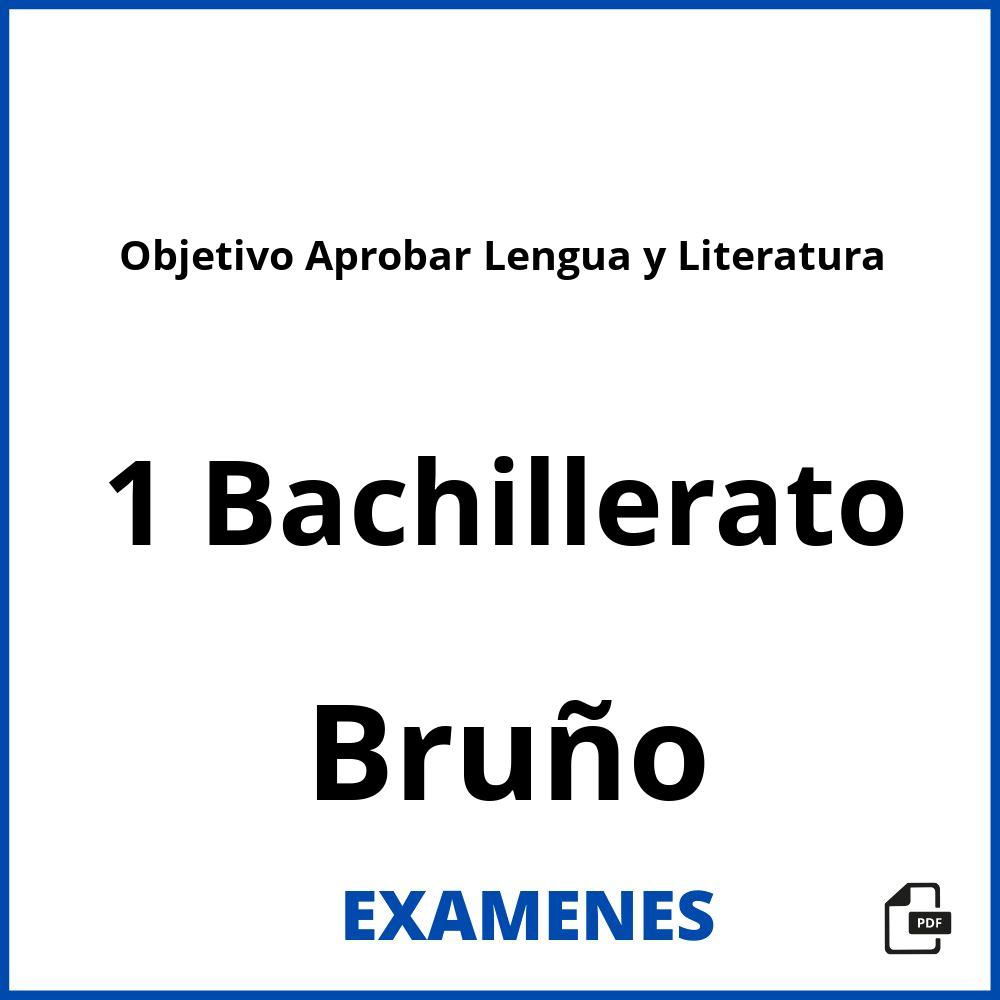 Objetivo Aprobar Lengua y Literatura 1 Bachillerato Bruño