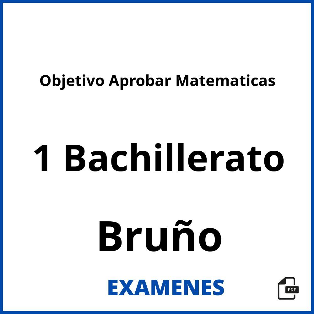Objetivo Aprobar Matematicas 1 Bachillerato Bruño
