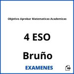 Examenes Objetivo Aprobar Matematicas Academicas 4 ESO Bruño PDF