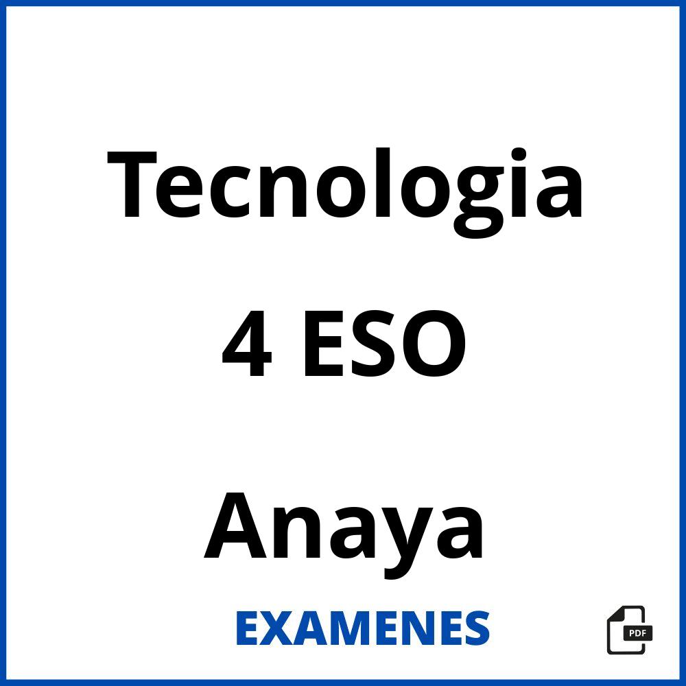 Tecnologia 4 ESO Anaya